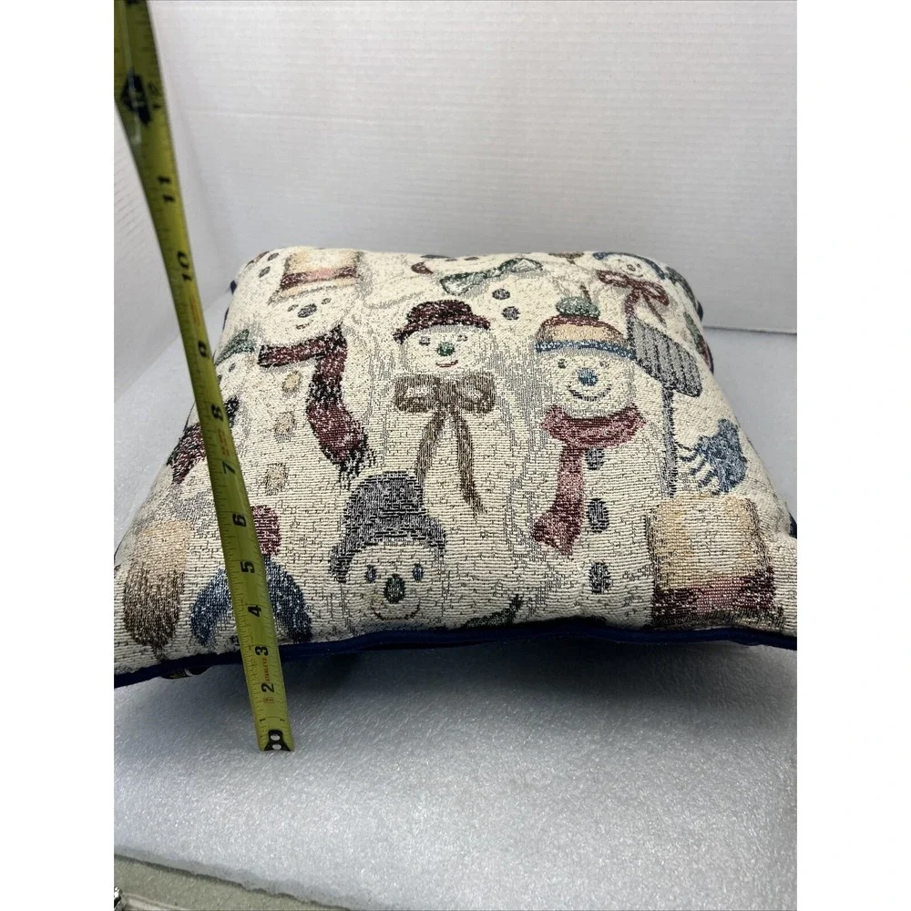 Fashion Throw Pillow  Christmas Holiday Snowman Winter Decor